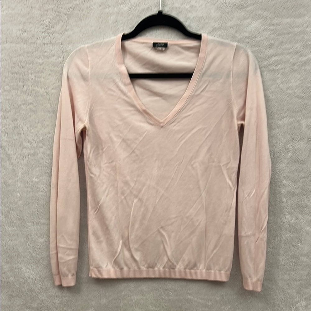 J. Crew Soft Pink V Neck Sweater